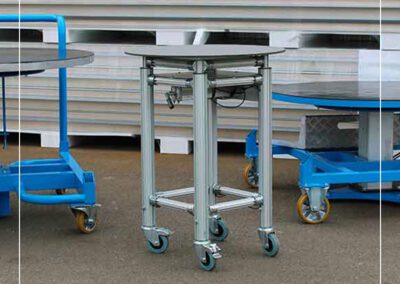 table elevatrice lean tube aluminium metalinox