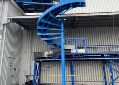 toboggan logistique convoyeur helicoidal metalinox