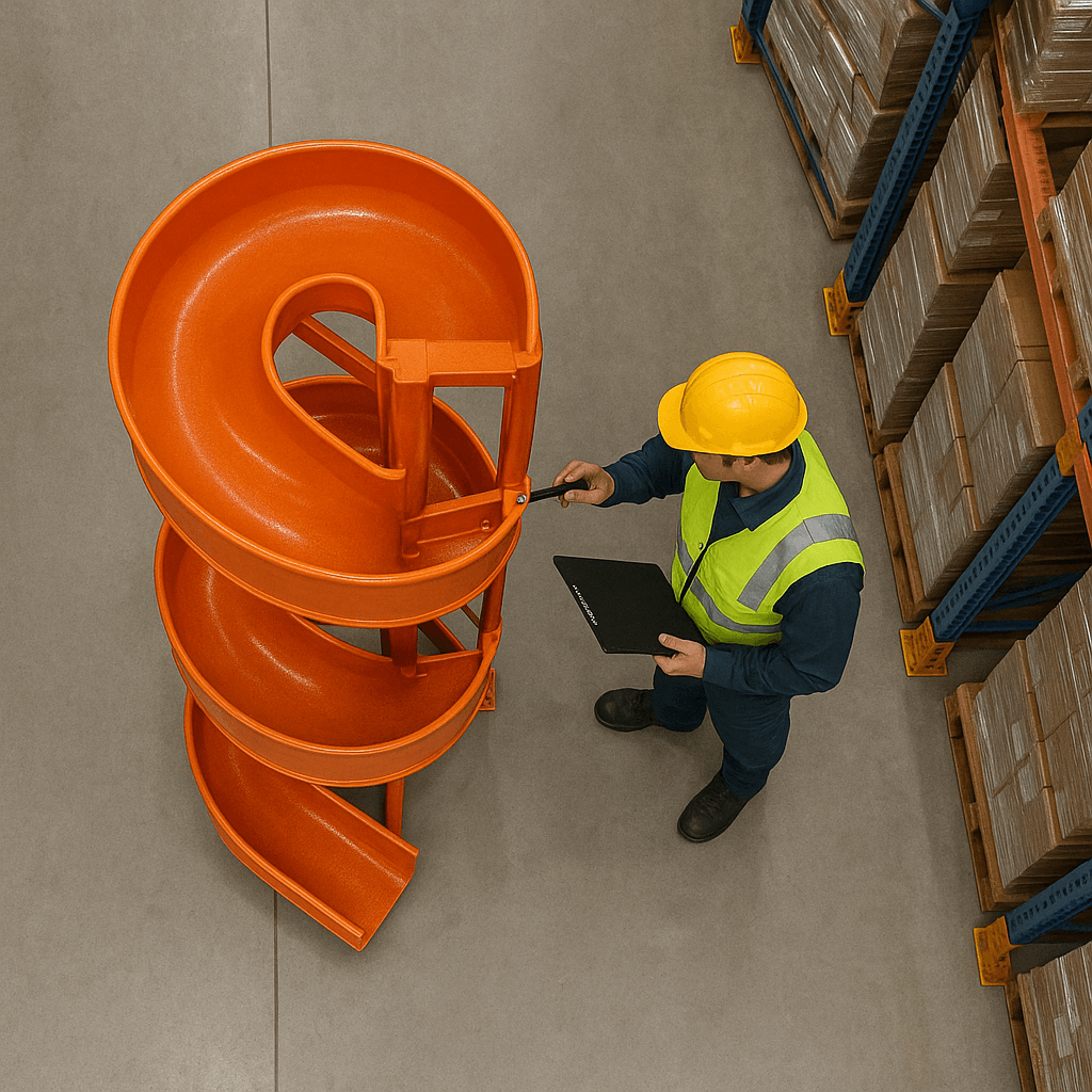 convoyeur helicoidal logistique metalinox vue de dessus maintenance bonnes pratiques convoyeur helicoidal logistique metalinox vue de dessus maintenance bonnes pratiques