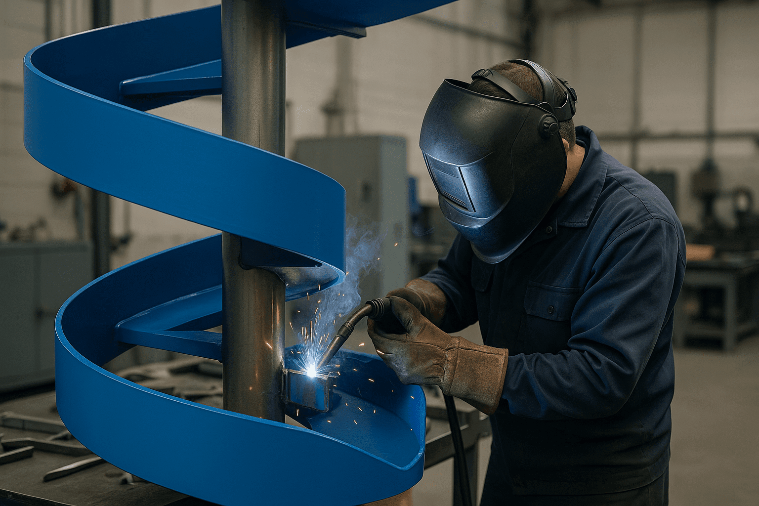 toboggan logistique convoyeur hélicoidal fabrication chaudronnerie soudeur toboggan logistique convoyeur hélicoidal fabrication chaudronnerie soudeur