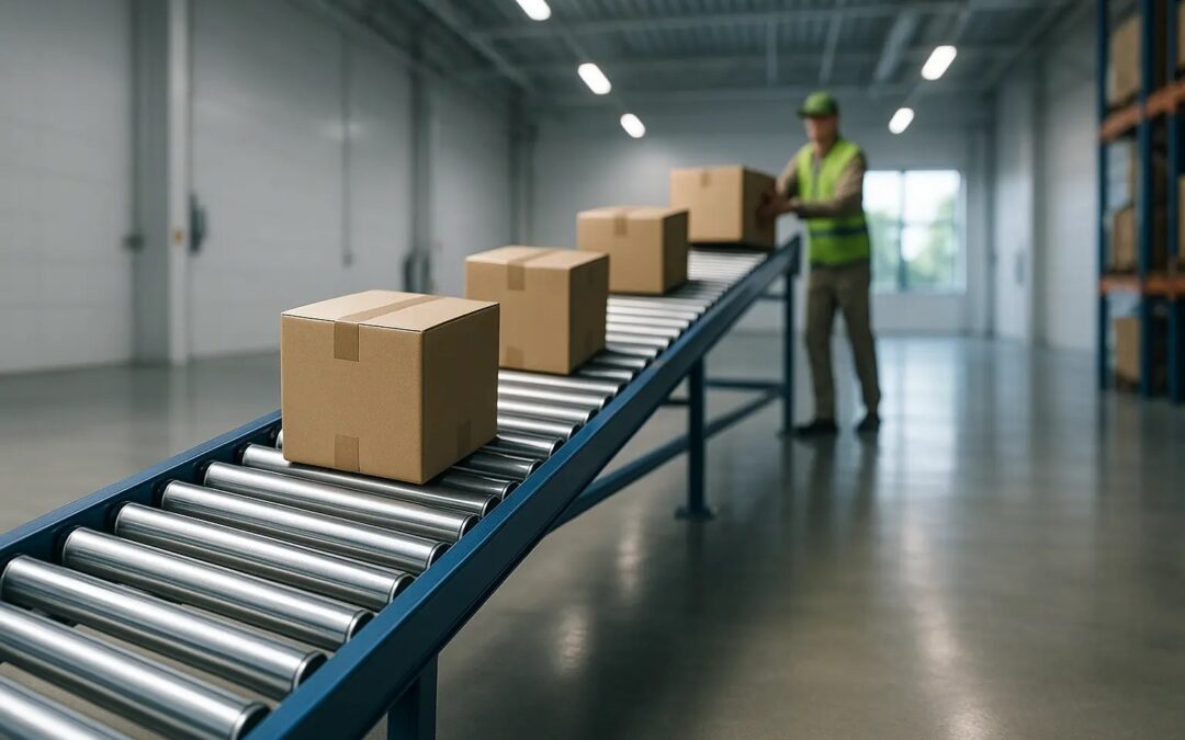 Réduire la consommation énergétique en entrepôt grâce au convoyage gravitaire