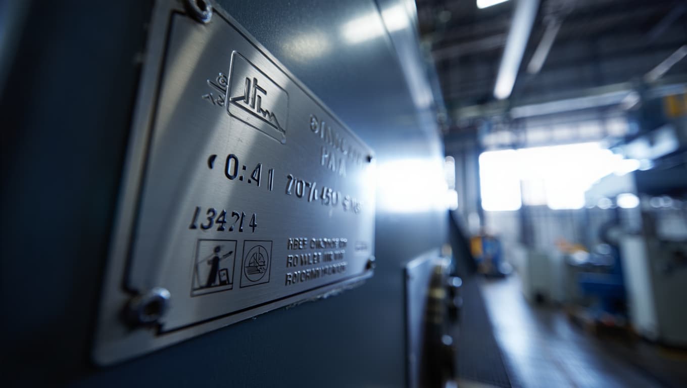 plaque identification industrielle