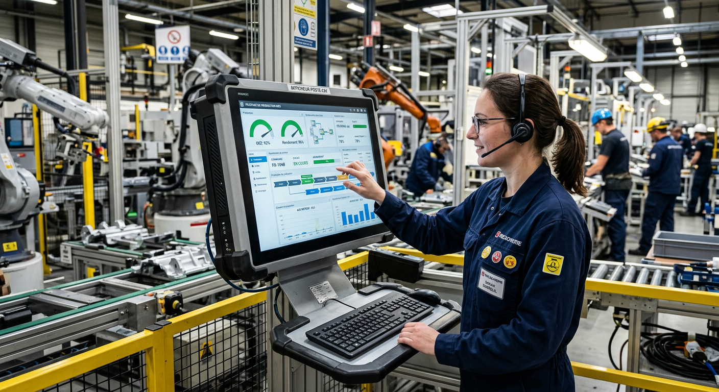 logiciel de pilotage de production industrielle MES