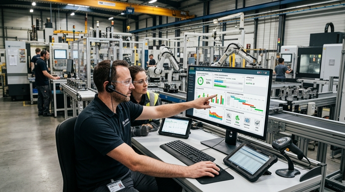logiciel de pilotage de production industrielle MES