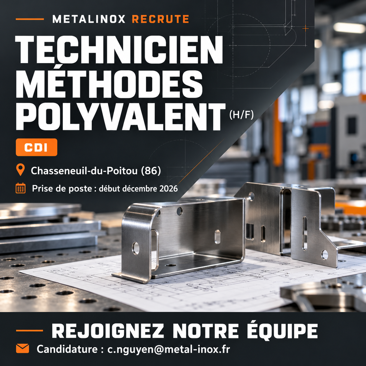 METALINOX recrute un technicien méthodes