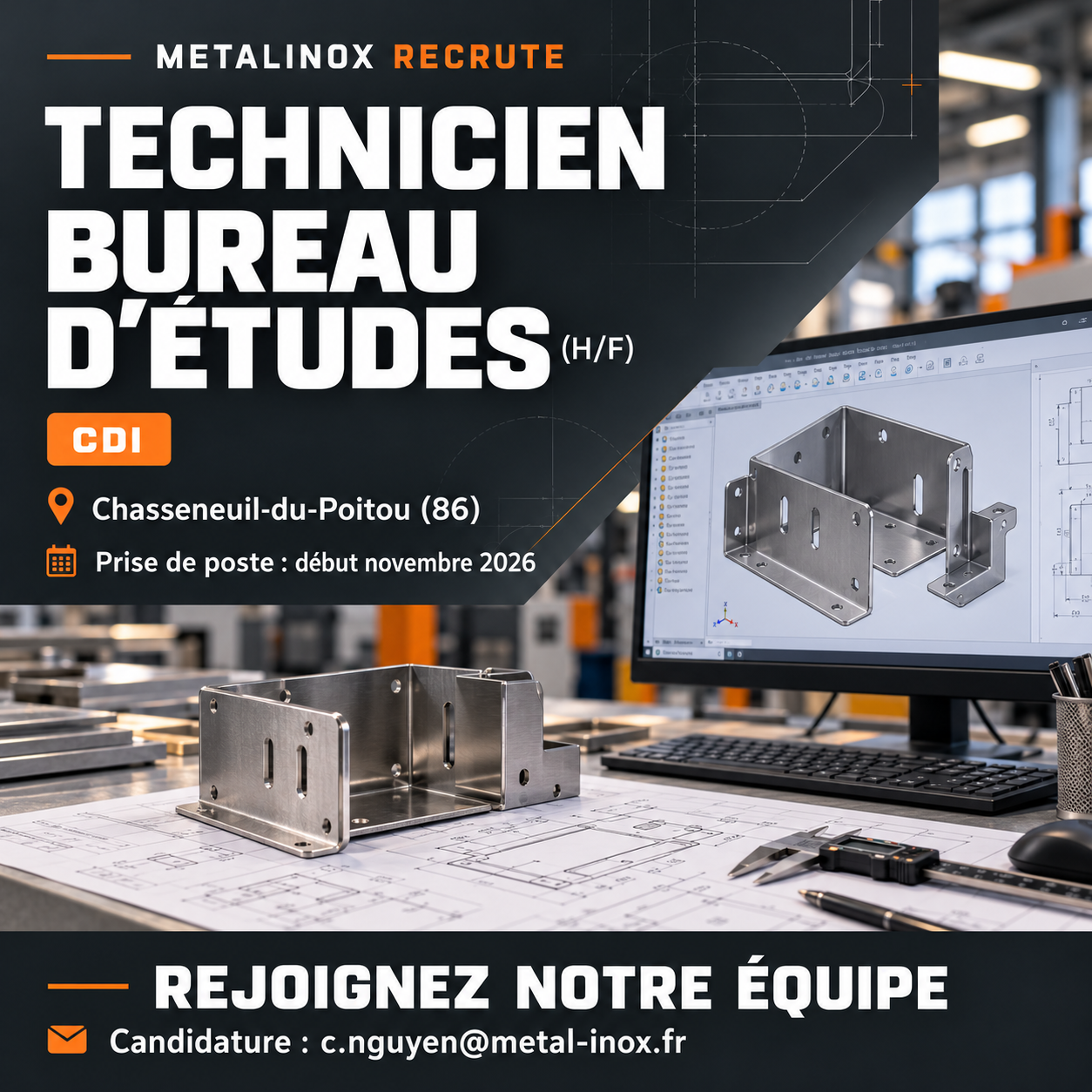 Recrutement d’un technicien bureau d’études